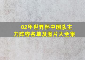 02年世界杯中国队主力阵容名单及图片大全集