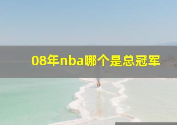 08年nba哪个是总冠军