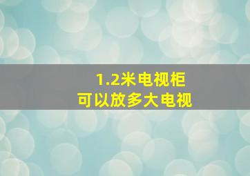 1.2米电视柜可以放多大电视