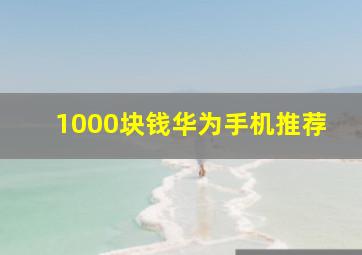 1000块钱华为手机推荐