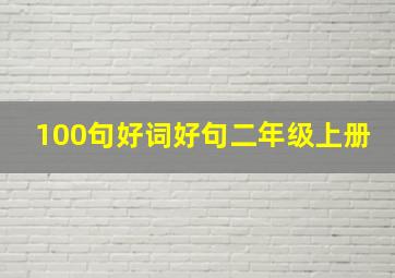 100句好词好句二年级上册