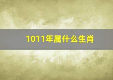 1011年属什么生肖