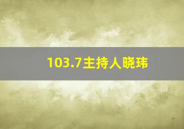 103.7主持人晓玮