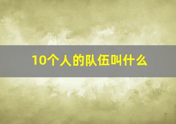 10个人的队伍叫什么