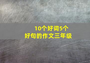 10个好词5个好句的作文三年级