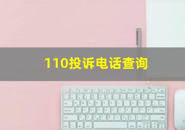 110投诉电话查询