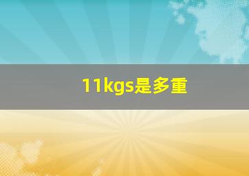 11kgs是多重