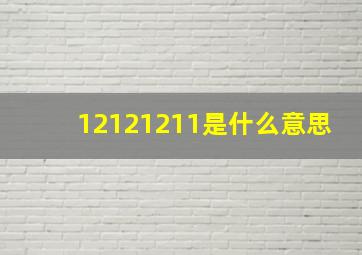 12121211是什么意思