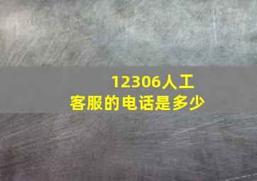 12306人工客服的电话是多少