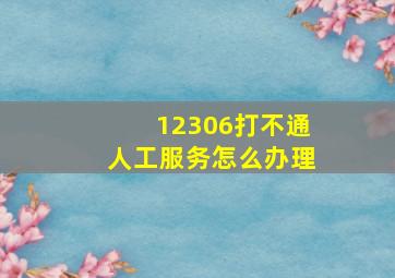 12306打不通人工服务怎么办理