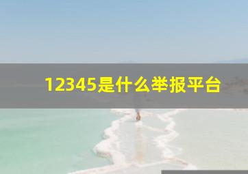 12345是什么举报平台