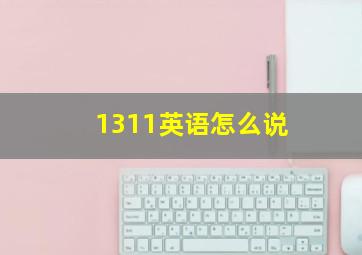 1311英语怎么说