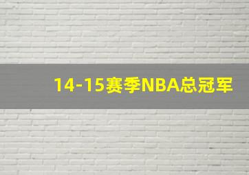 14-15赛季NBA总冠军