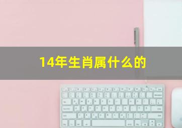 14年生肖属什么的