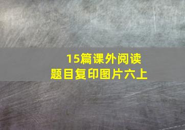 15篇课外阅读题目复印图片六上