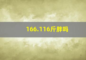 166.116斤胖吗