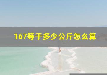 167等于多少公斤怎么算