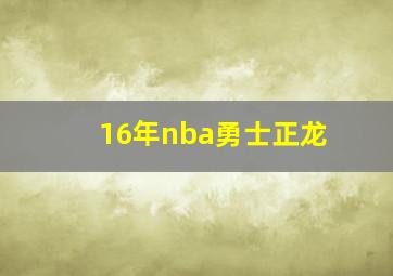 16年nba勇士正龙