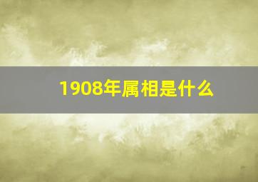 1908年属相是什么