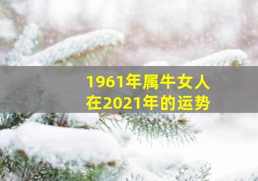 1961年属牛女人在2021年的运势