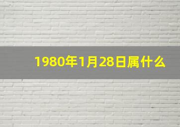 1980年1月28日属什么