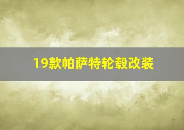 19款帕萨特轮毂改装