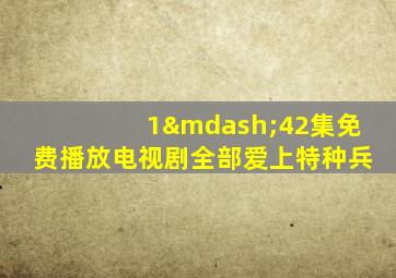 1—42集免费播放电视剧全部爱上特种兵