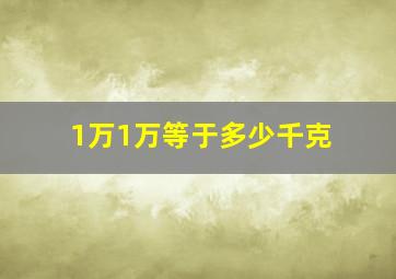 1万1万等于多少千克