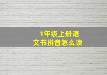 1年级上册语文书拼音怎么读