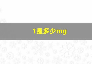 1是多少mg