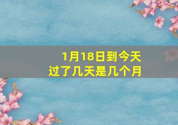 1月18日到今天过了几天是几个月