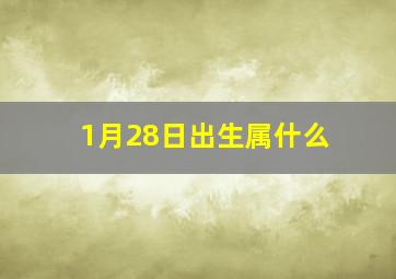 1月28日出生属什么