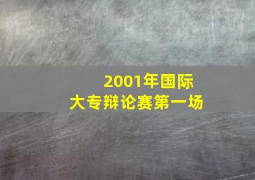 2001年国际大专辩论赛第一场