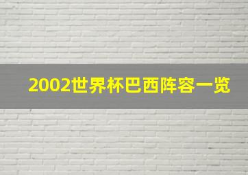 2002世界杯巴西阵容一览