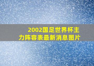 2002国足世界杯主力阵容表最新消息图片