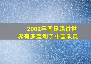 2002年国足踢进世界有多轰动了中国队员