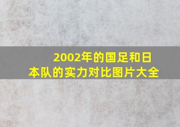 2002年的国足和日本队的实力对比图片大全