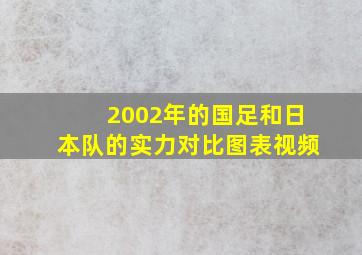 2002年的国足和日本队的实力对比图表视频