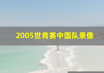 2005世青赛中国队录像