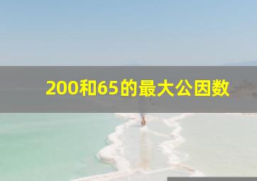 200和65的最大公因数