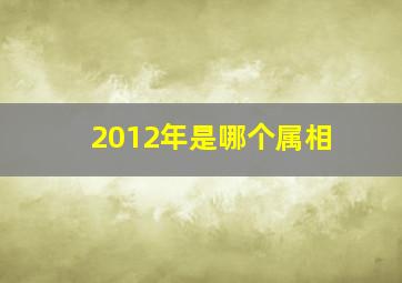 2012年是哪个属相