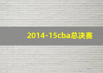 2014-15cba总决赛