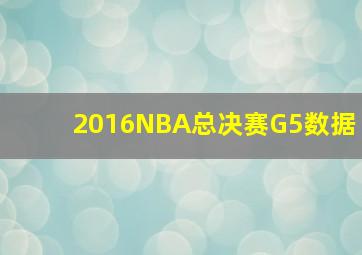 2016NBA总决赛G5数据