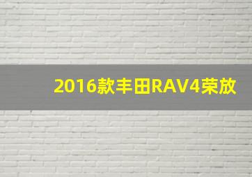 2016款丰田RAV4荣放