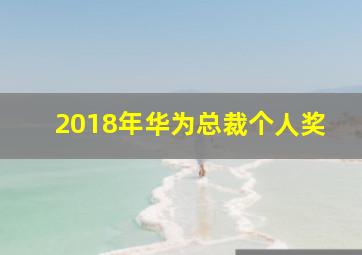 2018年华为总裁个人奖