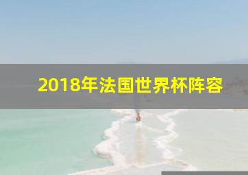 2018年法国世界杯阵容