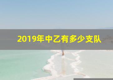 2019年中乙有多少支队