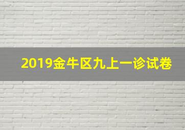 2019金牛区九上一诊试卷