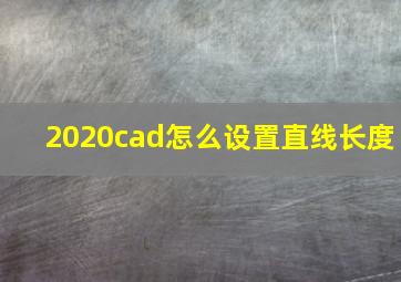 2020cad怎么设置直线长度