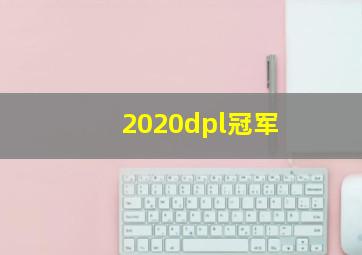 2020dpl冠军